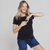 Blusa com Abertura Amamentação Preta