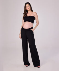Calça Gestante Comfy Cos Lastex Preta