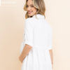 Vestido Gestante Chemise com Babado Off White