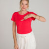 Blusa com abertura amamentação Coral