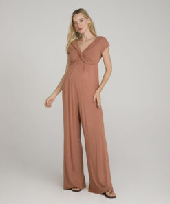 Macacão Gestante Pantalona com Torção