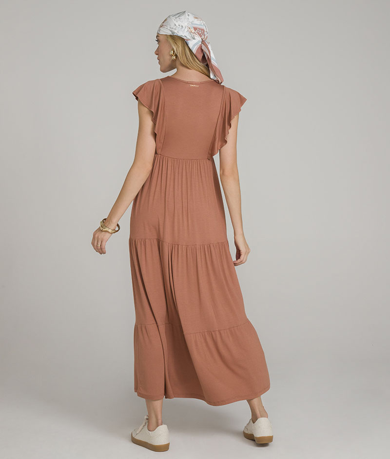 Vestido Gestante Malha Decote V