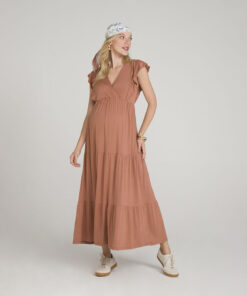 Vestido Gestante Malha Decote V