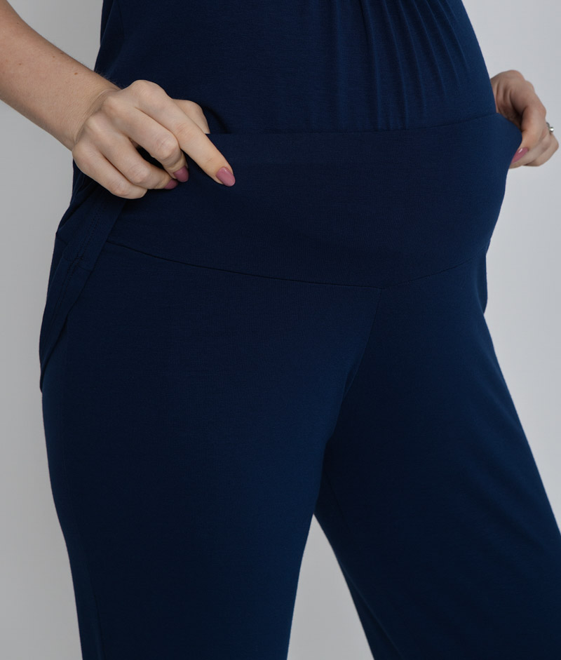 Pijama Gestante Larissa 3 Peças Marinho