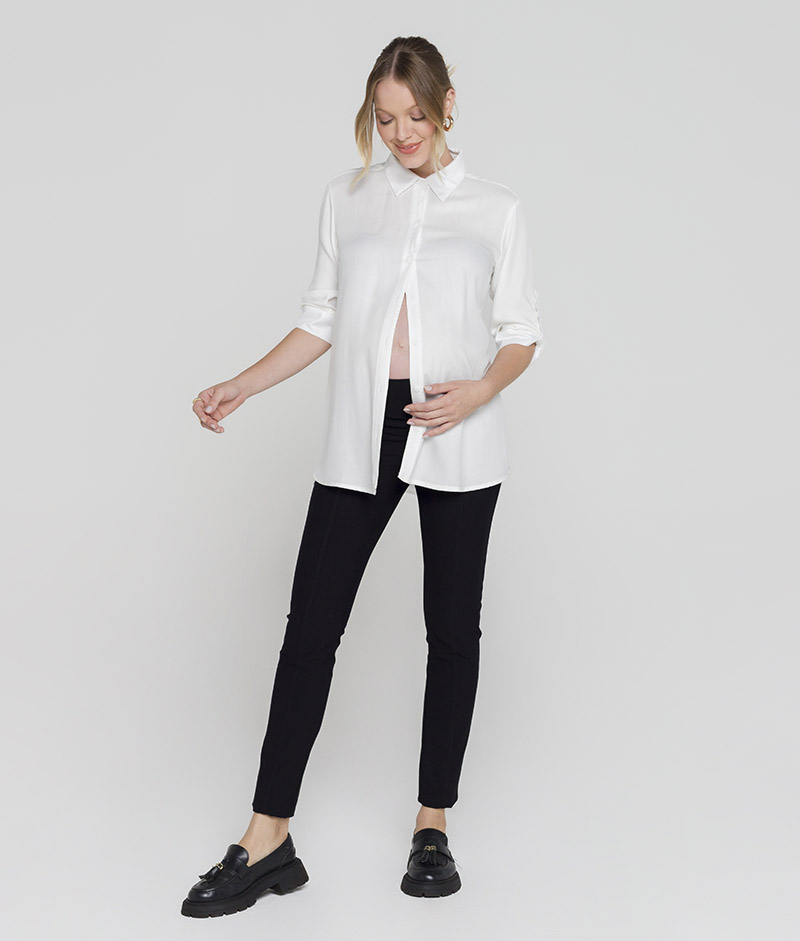 Camisa Gestante Basic Off White