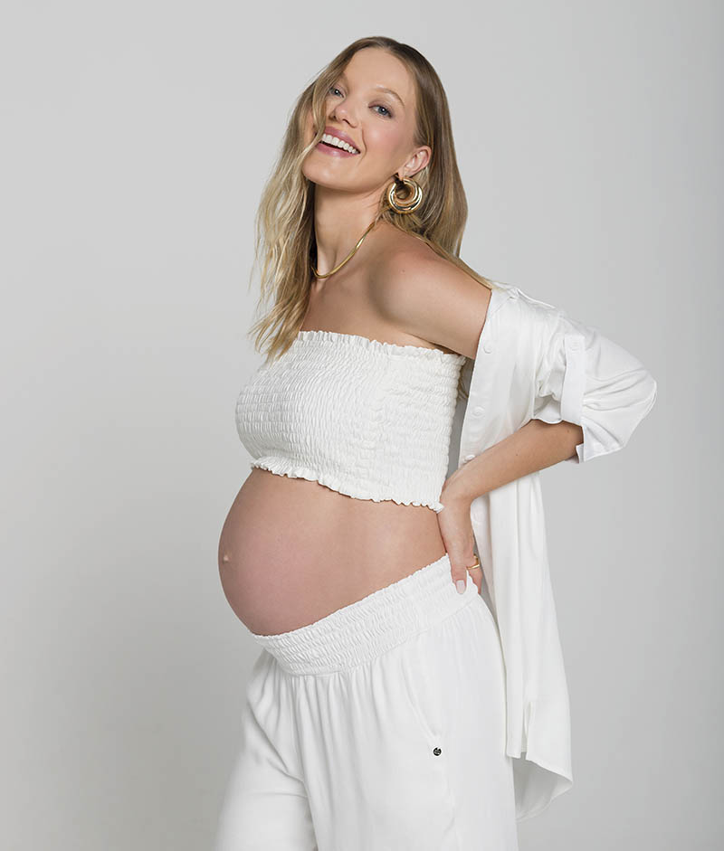 Camisa Gestante Basic Off White