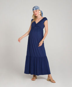 Vestido Gestante Comfy Malha com Torção