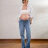 Calça Jeans Gestante Comfy com Cordão