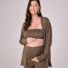 Casaco Gestante com Cropped Malha Freddo