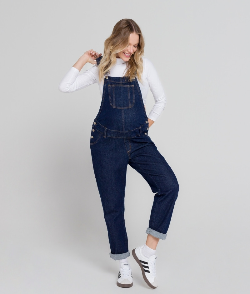 Macacão Gestante Jeans Classic