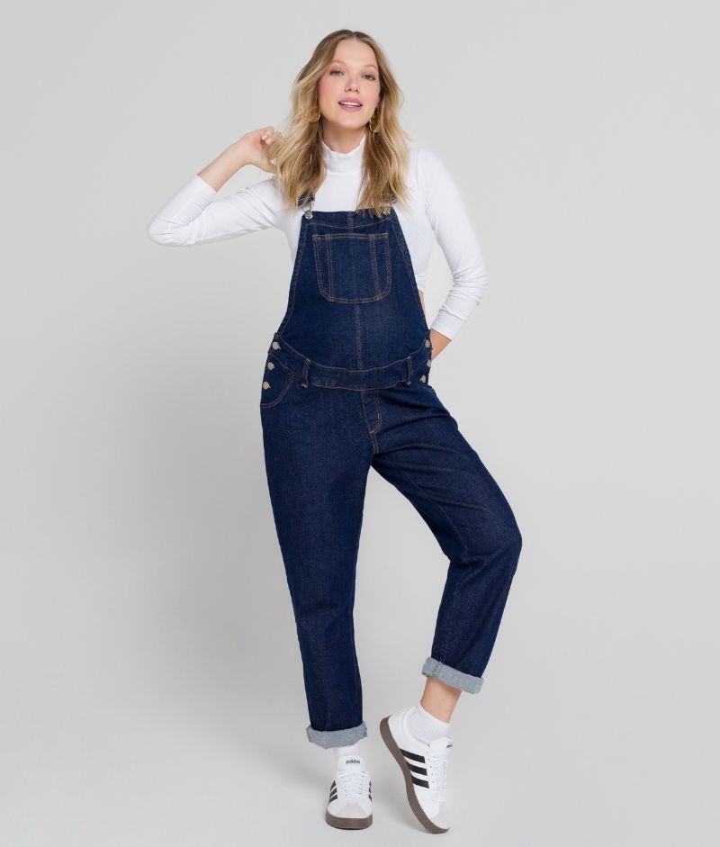 Macacão Gestante Jeans Classic