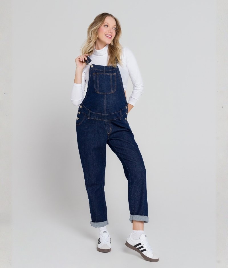 Macacão Gestante Jeans Classic