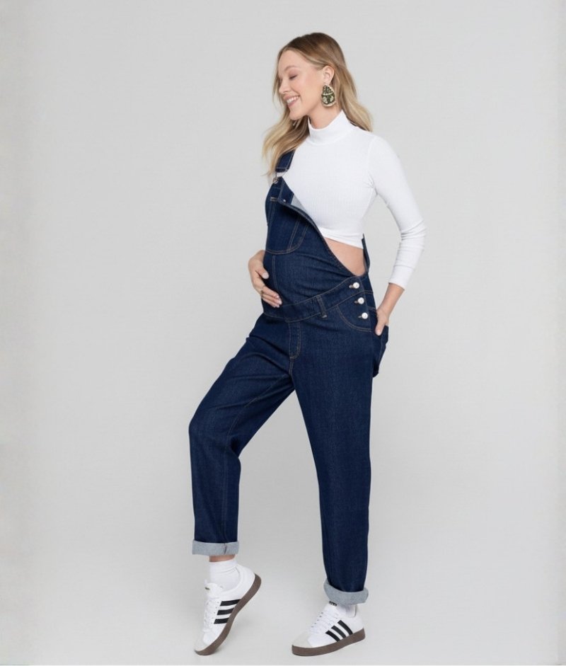 Macacão Gestante Jeans Classic