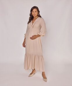 Vestido Longo com Babados