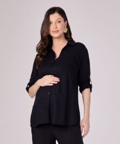 Camisa Gestante Basic Preta