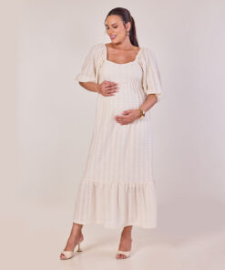 Vestido Gestante com Manga Malha Tibre