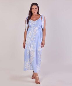 Vestido Gestante com Alças Estampa Pavia